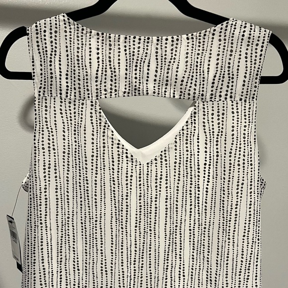NWT AB Studio Large White & Black tank blouse - Picture 7 of 8
